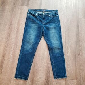 Lucky Brand Brooke Capri Dark Wash 14/32 25.5" Inseam